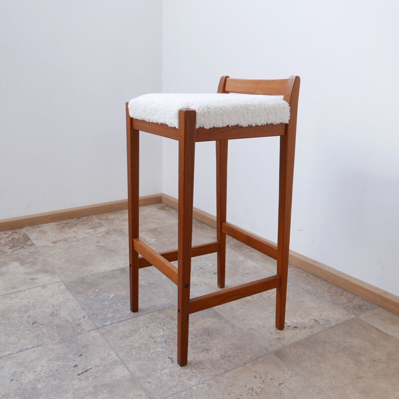 Mid-century teak bar stool, Sweden 1960s