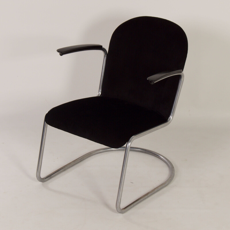 Freischwinger 413 Vintage Sessel von W.H. Gispen für Gispen, 1950