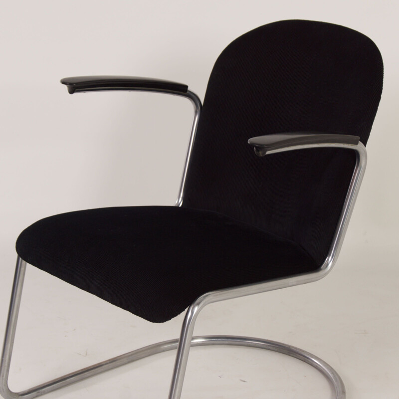 Fauteuil cantilever 413 vintage par W.H. Gispen pour Gispen, 1950