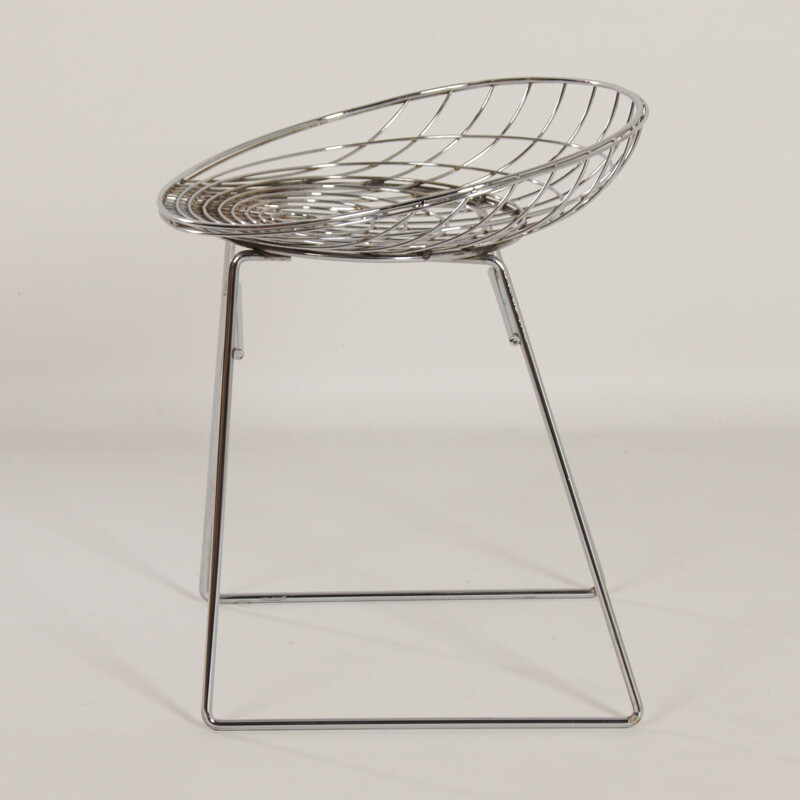 Vintage KM05 wire stool by Cees Braakman and Adriaan Dekker for Pastoe, 1950s