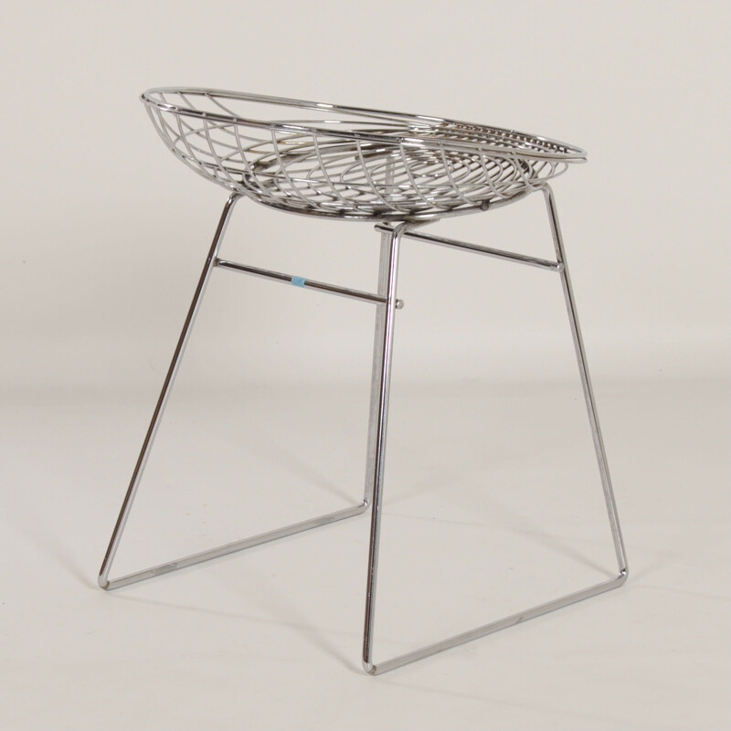 Vintage KM05 wire stool by Cees Braakman and Adriaan Dekker for Pastoe, 1950s