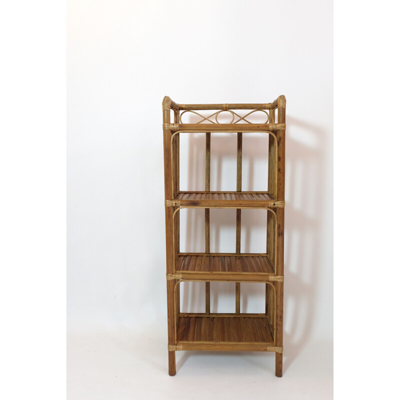 Vintage bamboo shelf, 1970