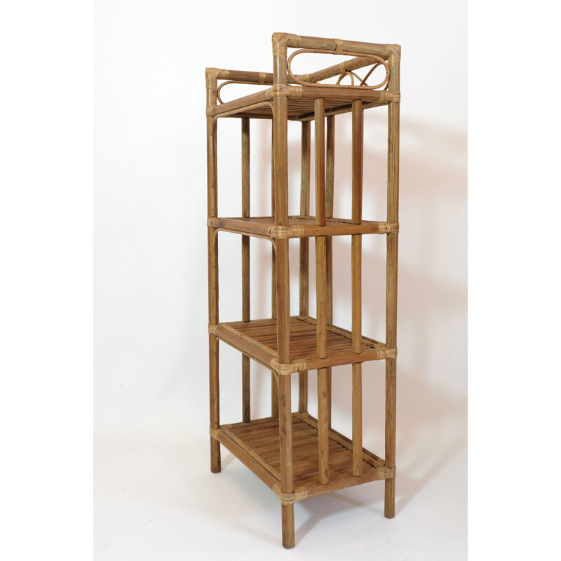 Vintage bamboo shelf, 1970