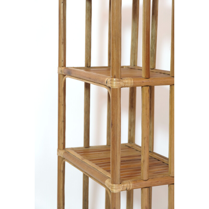 Vintage bamboo shelf, 1970