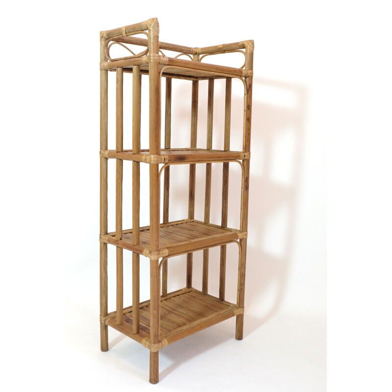 Vintage bamboo shelf, 1970