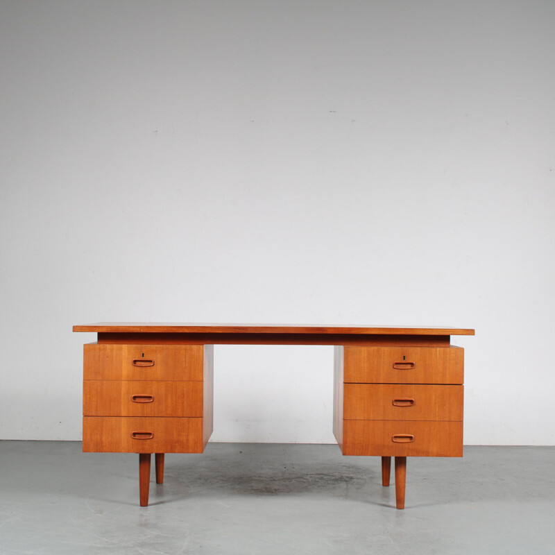 Mid century Danish teak desk, 1950s