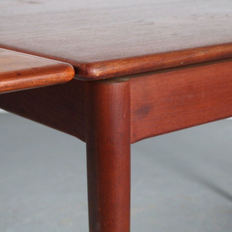 Mid century extendible Danish teak dining table, 1950s