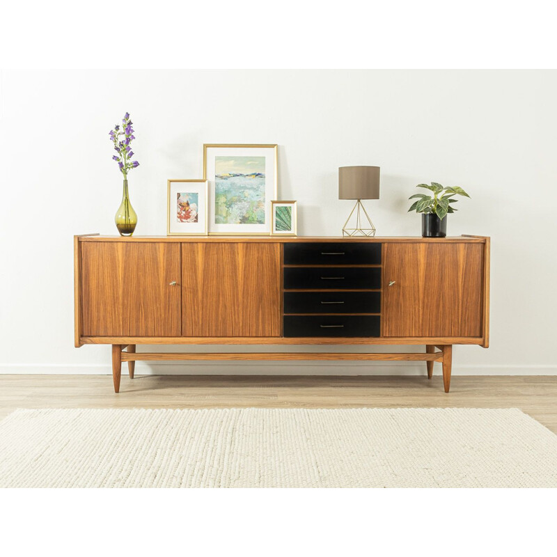 Vintage three-door walnut sideboard, Germany 1960