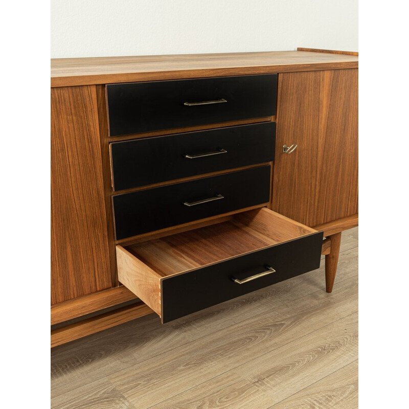 Vintage three-door walnut sideboard, Germany 1960