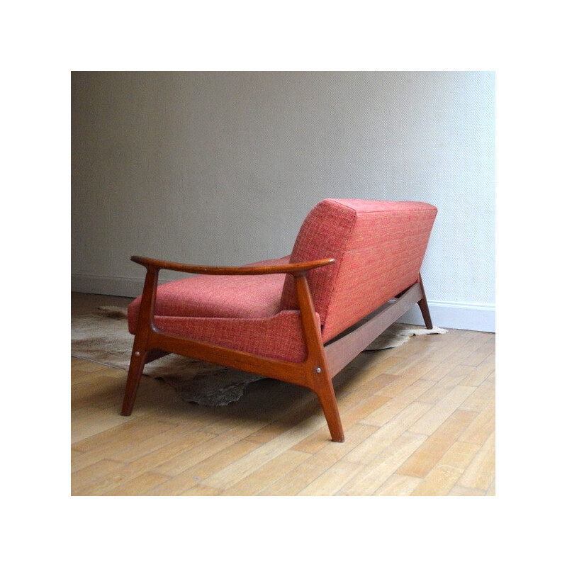 Scandinavian sofa 3 seater convertible - 1960s