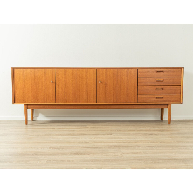 Mid century teak sideboard with three cabinet doors, Netherlands 1960s