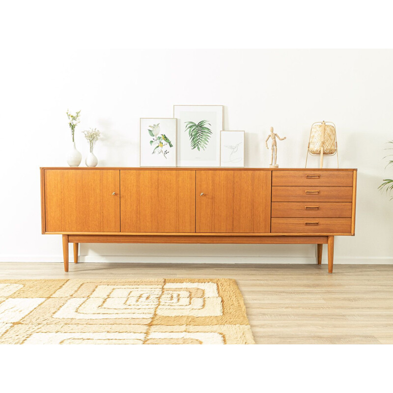 Mid century teak sideboard with three cabinet doors, Netherlands 1960s