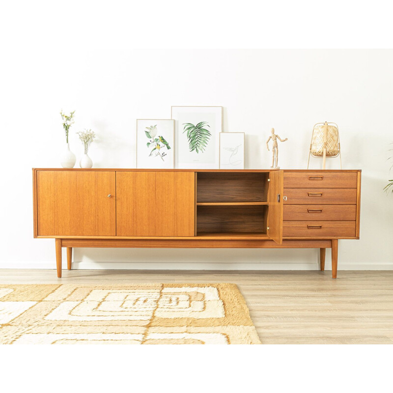 Mid century teak sideboard with three cabinet doors, Netherlands 1960s