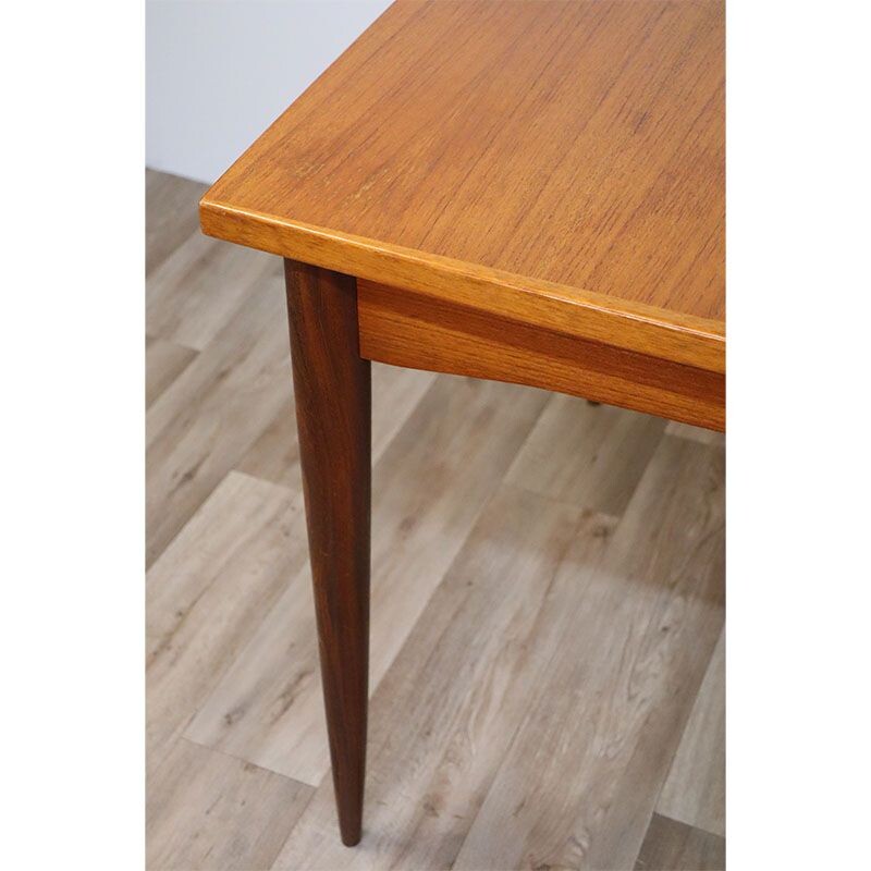 Vintage Scandinavian extendable table in teak, 1960s