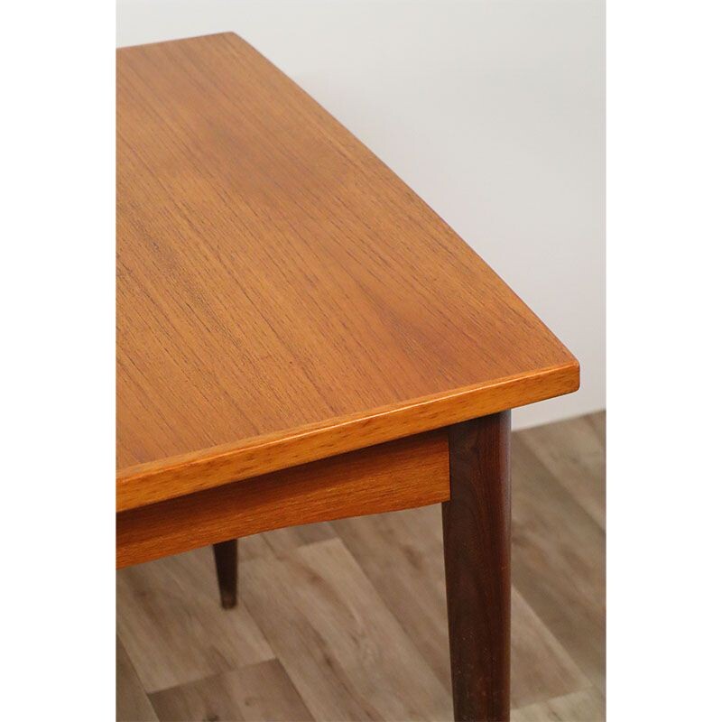 Vintage Scandinavian extendable table in teak, 1960s