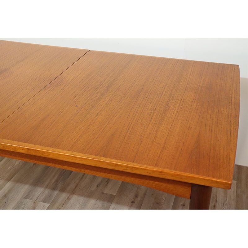 Vintage Scandinavian extendable table in teak, 1960s