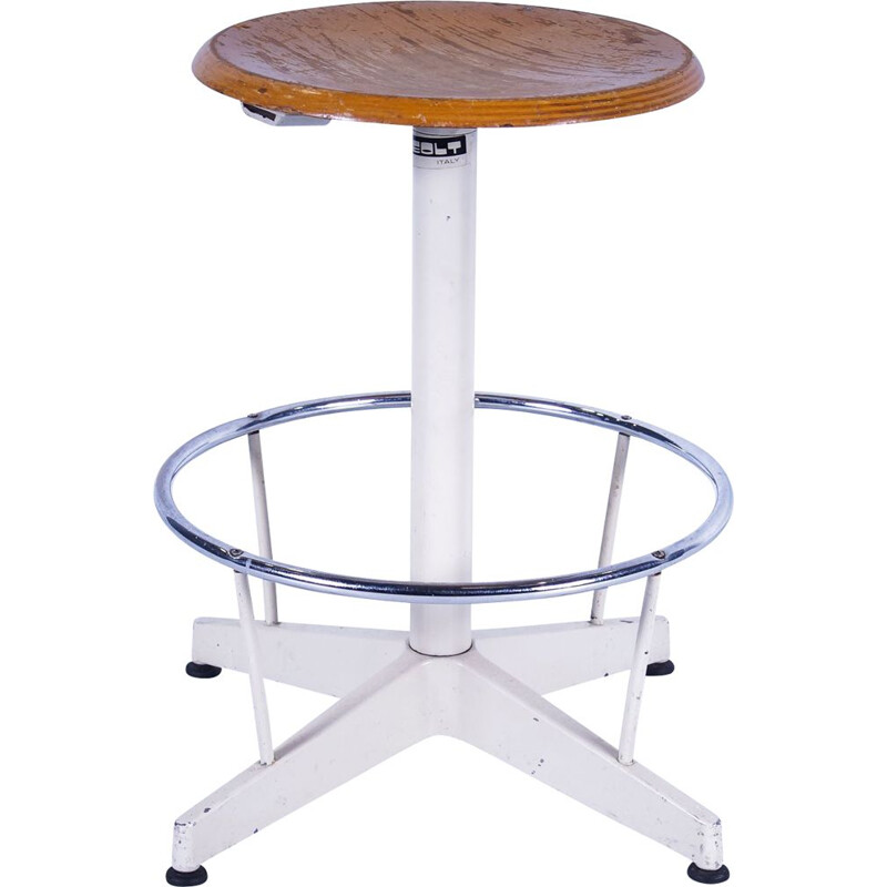 Industrial Neolt lab stool, Italy 1950s