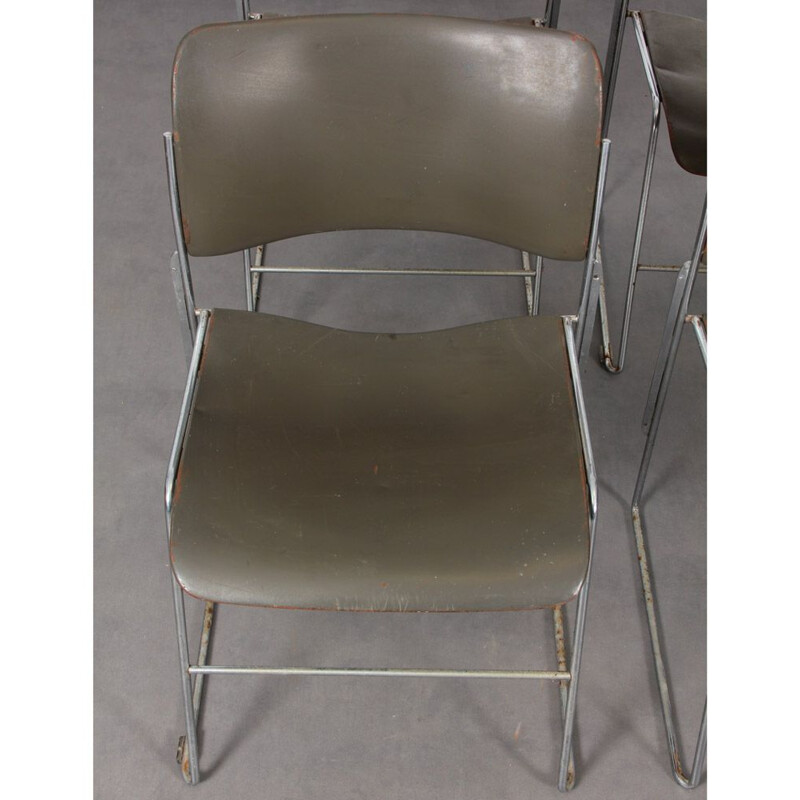Set of 4 vintage chairs by David Rowland
