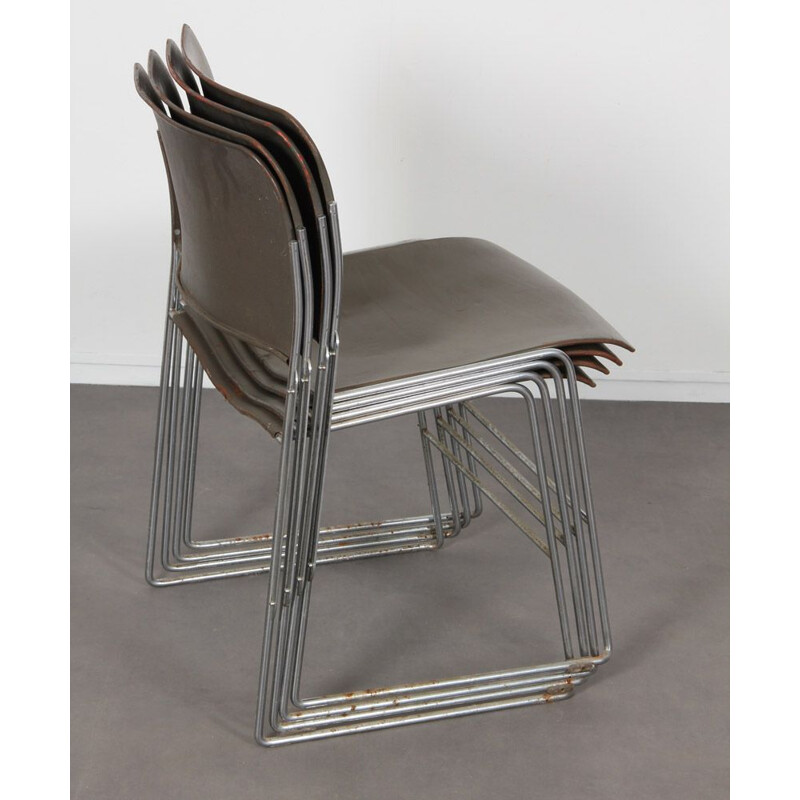 Set di 4 sedie vintage di David Rowland
