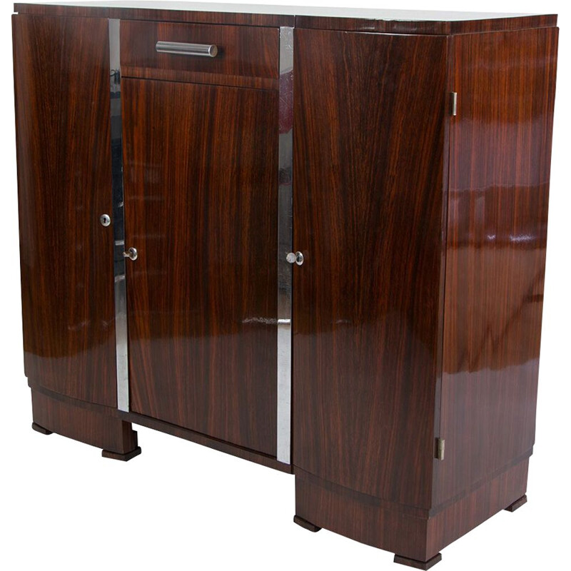 Vintage Art Deco cabinet in veneered rosewood, 1930