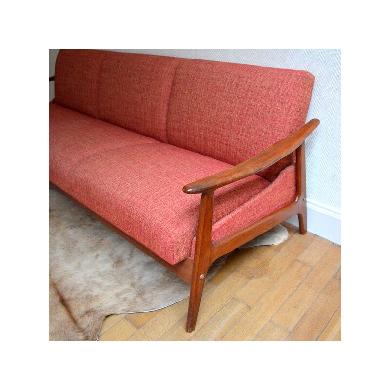 Scandinavian sofa 3 seater convertible - 1960s