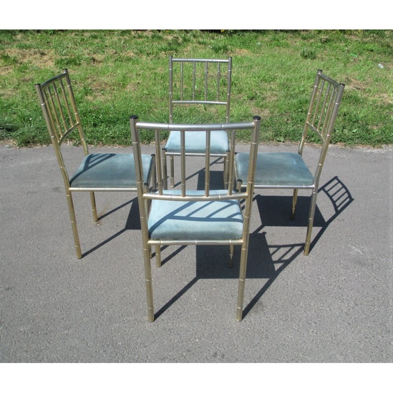Ensemble de 4 chaises vintage, Italie 1970