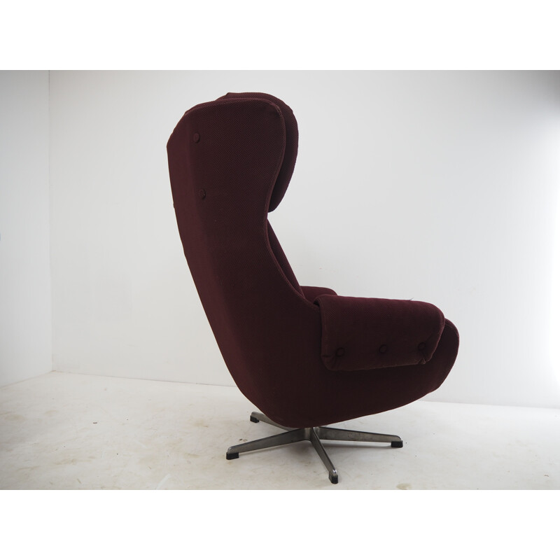 Fauteuil pivotant vintage, Tchécoslovaquie 1960