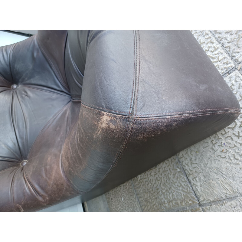 Vintage leather armchair, 1970