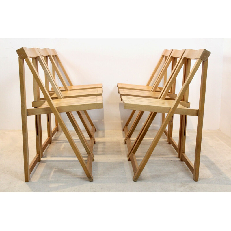 Mid century beechwood folding chair by Aldo Jacober for Alberto Bazzani