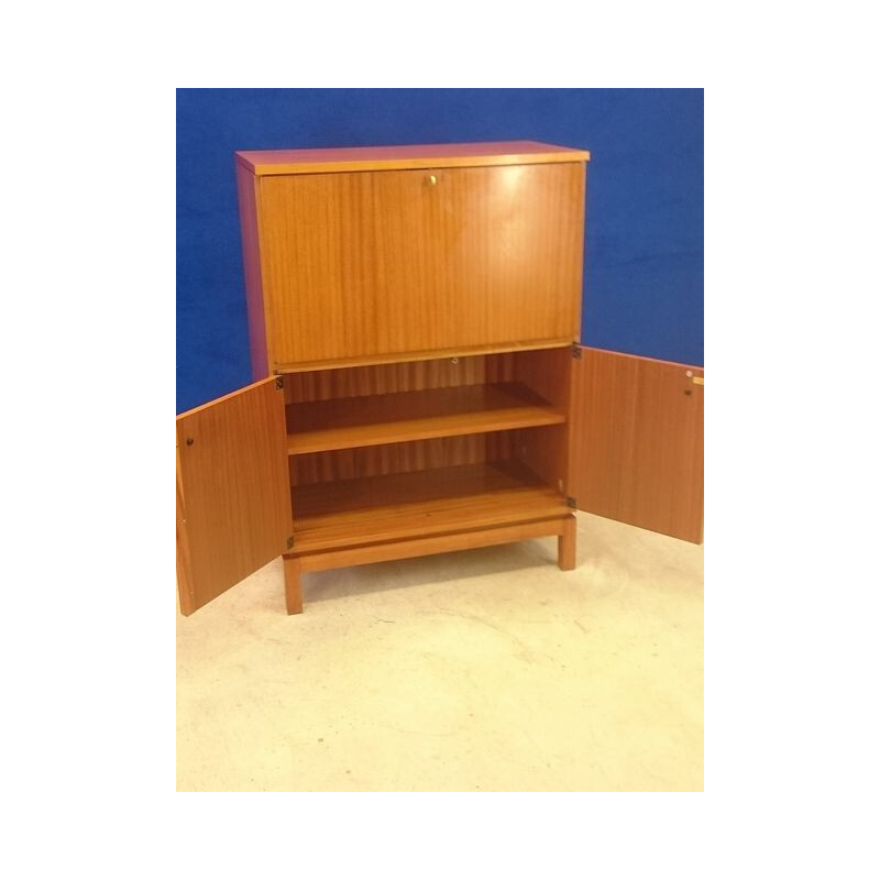 Alveole secretary desk in exotoc wood - 1950s