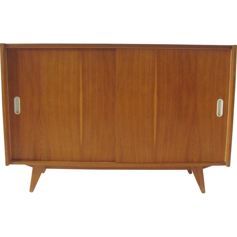 Vintage highboard with sliding doors by Jiroutek for Interier Praha, Czechoslovakia 1960s