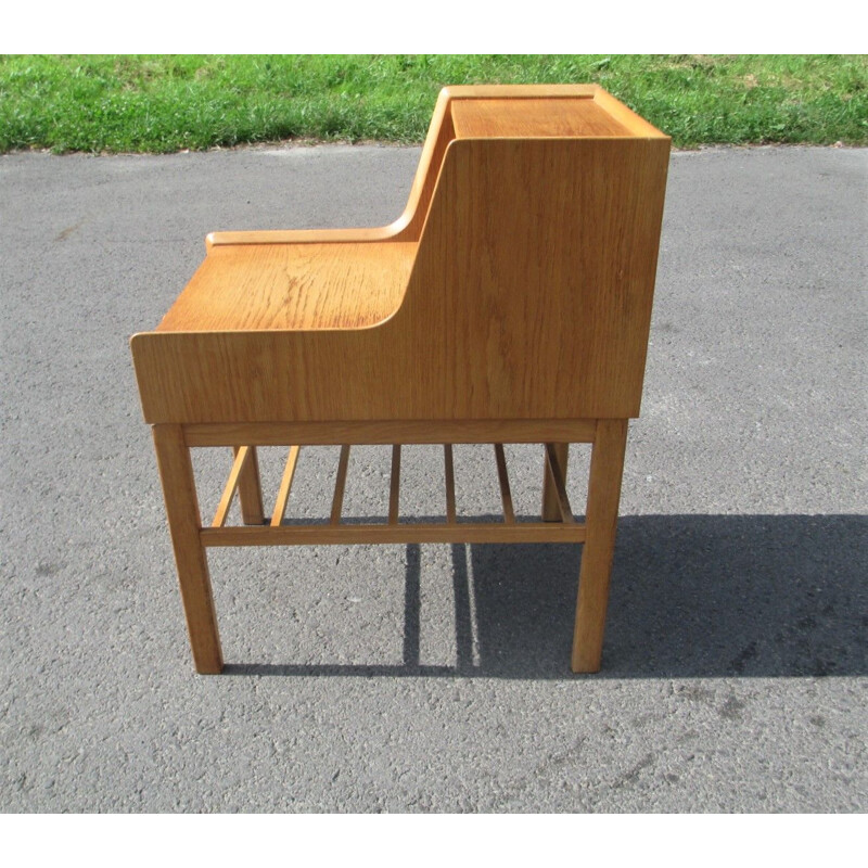 Mid century oakwood side table, Sweden 1960s