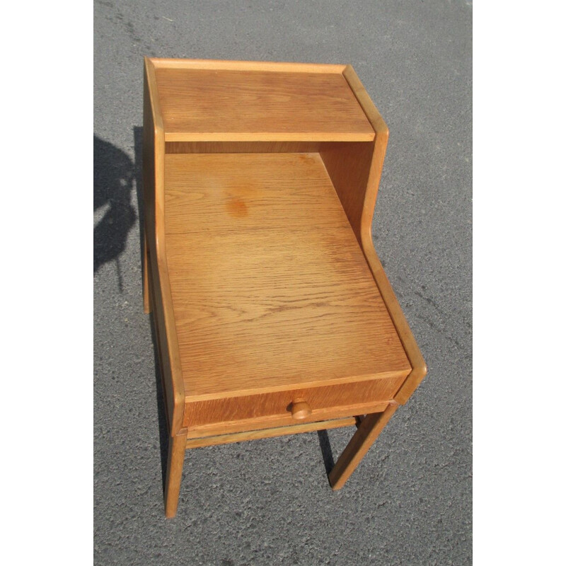 Mid century oakwood side table, Sweden 1960s