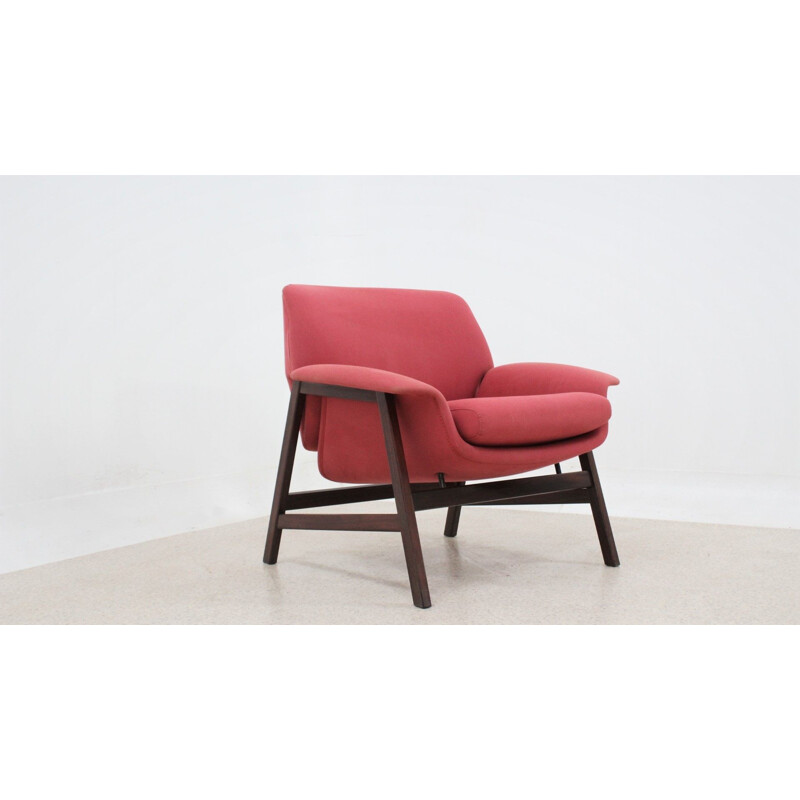 Vintage 849 rosewood armchair by Gianfranco Frattini for Cassina, 1960s