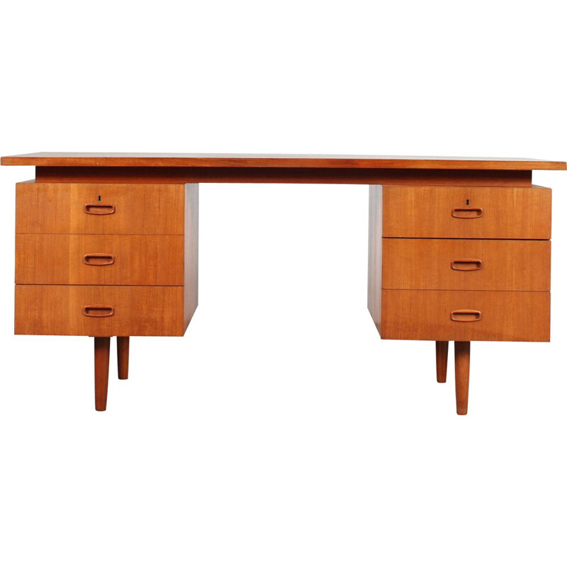 Mid century Danish teak desk, 1950s