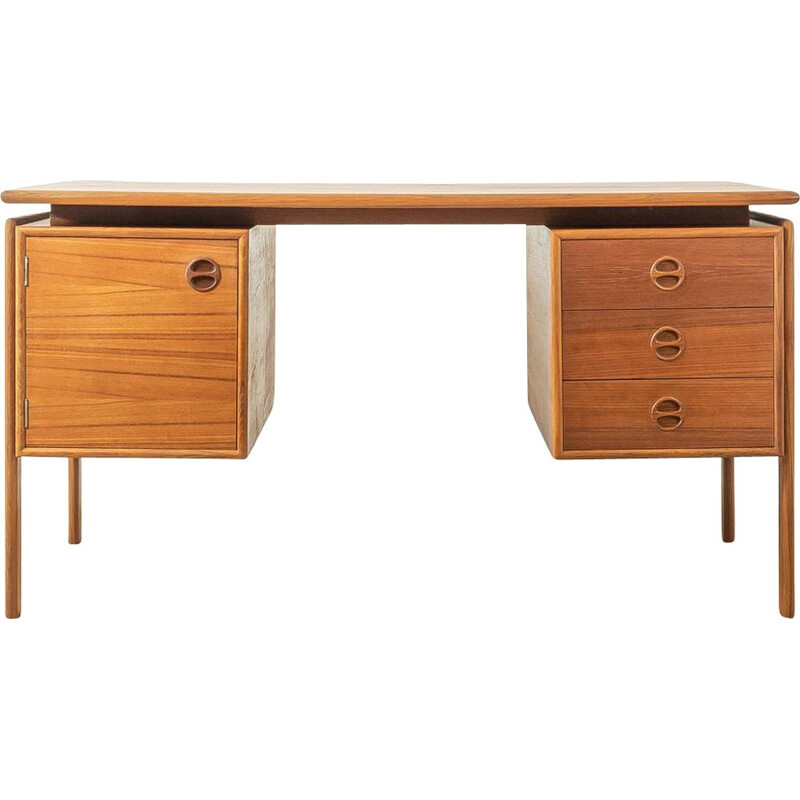 Vintage teak desk by Arne Vodder for G.V. Møbler, Denmark 1960s