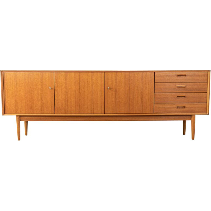 Mid century teak sideboard with three cabinet doors, Netherlands 1960s