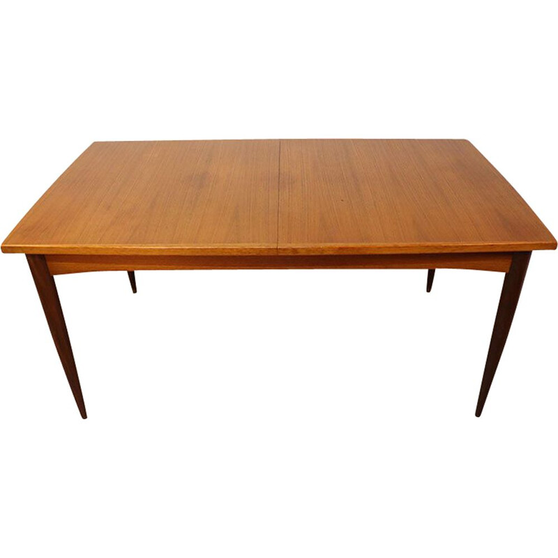 Vintage Scandinavian extendable table in teak, 1960s