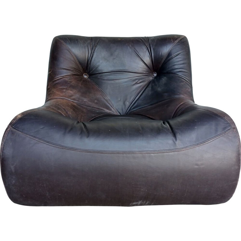 Vintage leather armchair, 1970