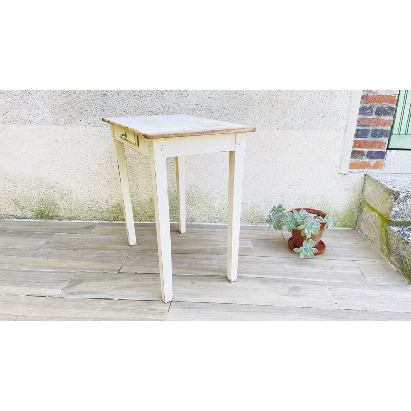 Patinated white vintage table