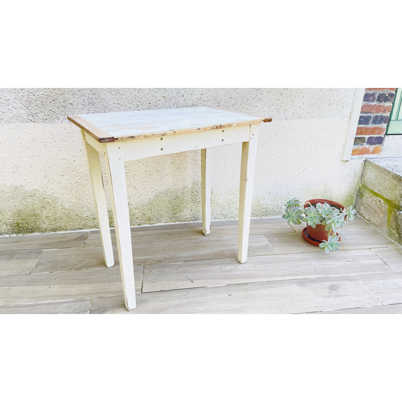 Patinated white vintage table