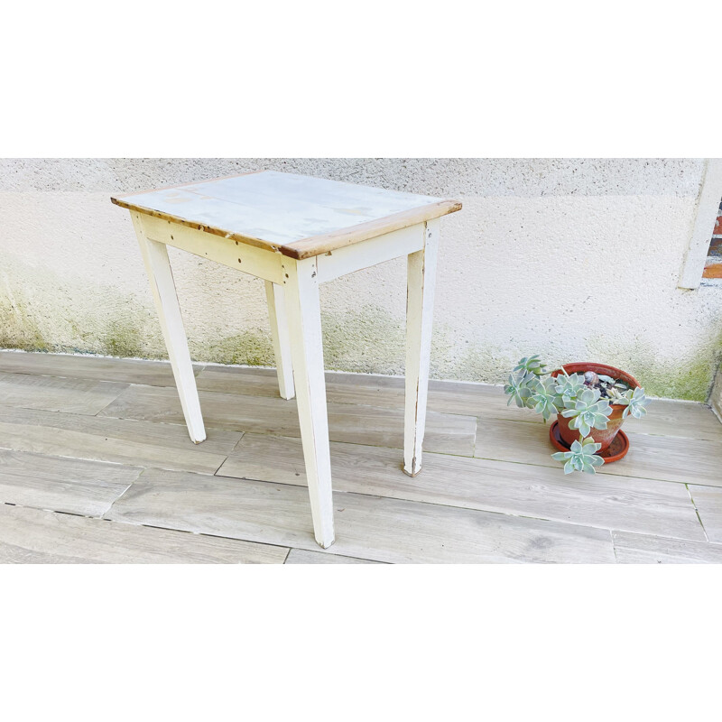 Patinated white vintage table