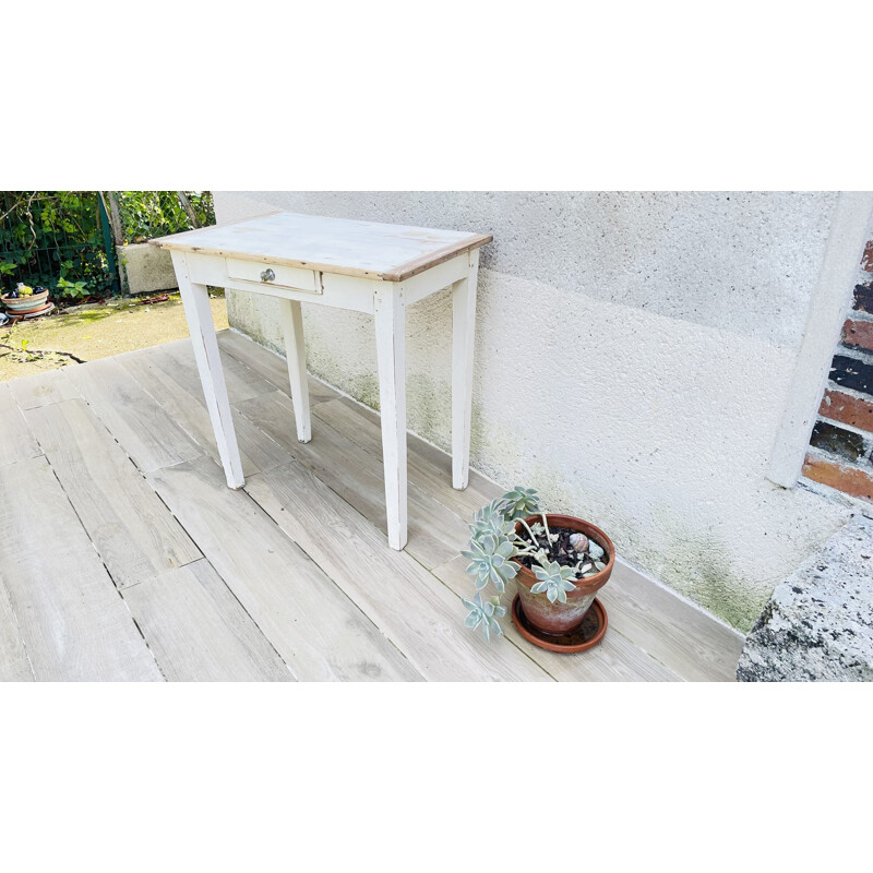 Patinated white vintage table