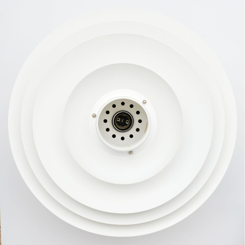 Vintage Form Light white pendant lamp, Denmark 1970s