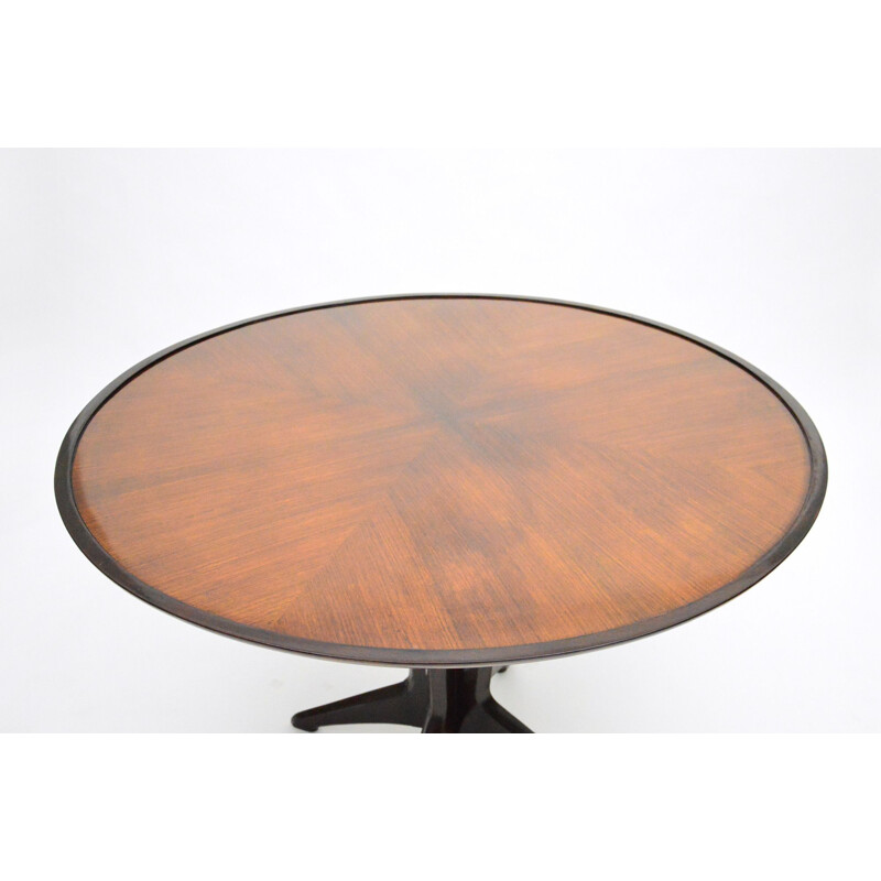 Italian vintage rosewood extending dining table, 1950s