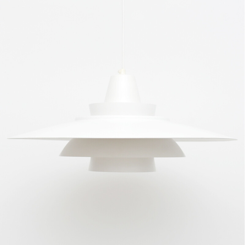 Vintage Superlight white pendant lamp, Denmark 1970s