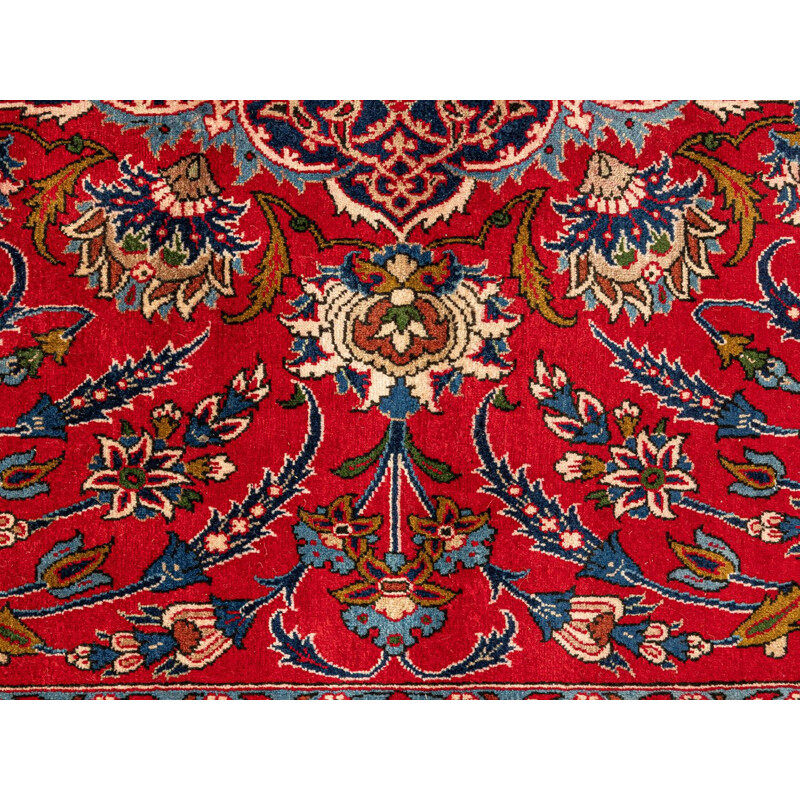 Tapis Keshan vintage en laine vierge, 1960