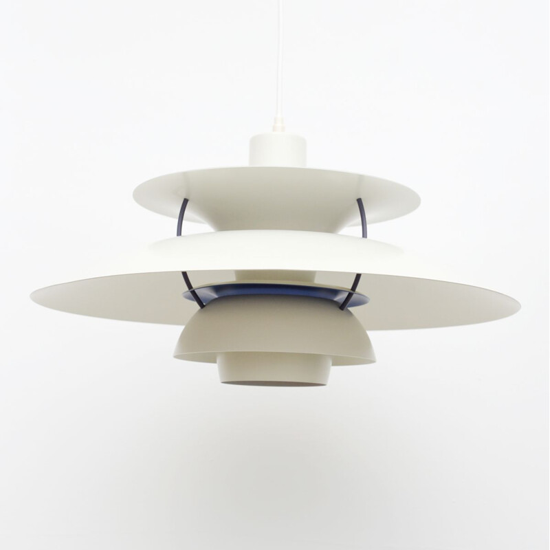 Mid century PH5 white pendant lamp, Denmark 1970s