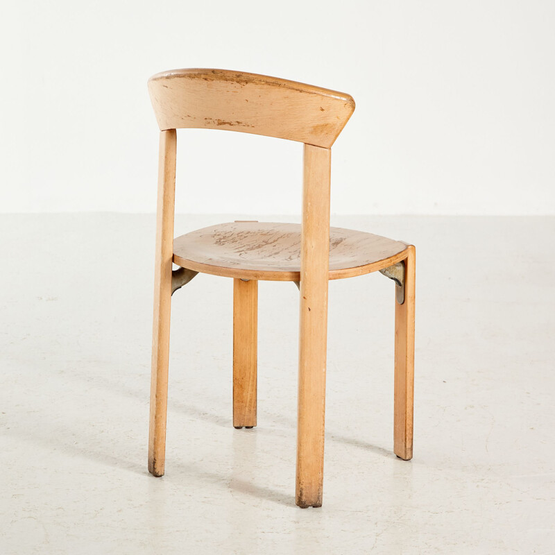 Vintage beechwood chair by Bruno Rey