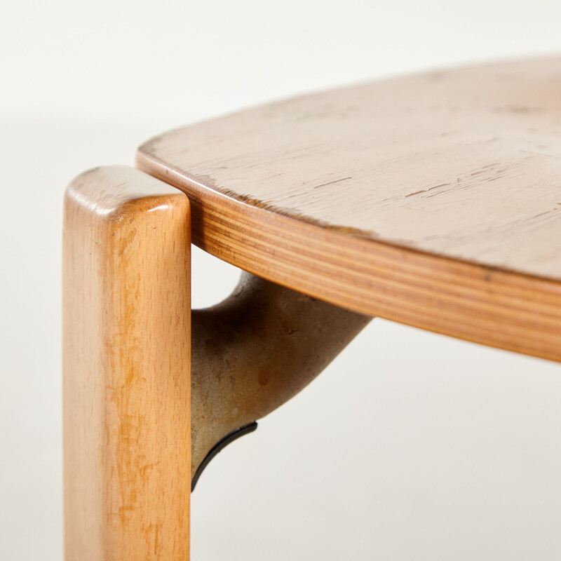 Vintage beechwood chair by Bruno Rey